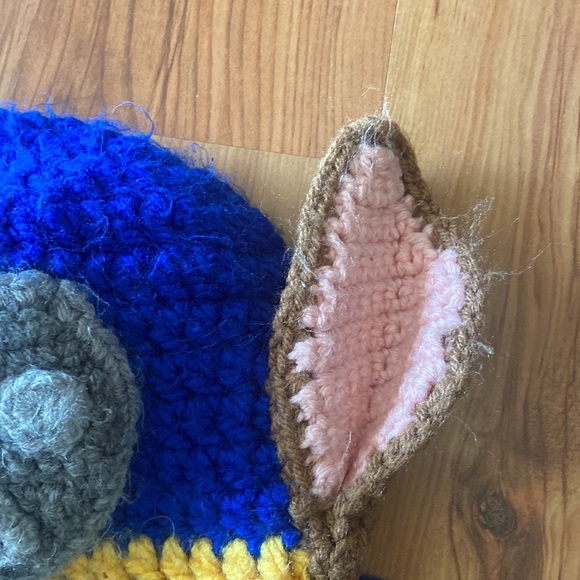 Crocheted Chase Paw Patrol Hat - Picture 3 of 5